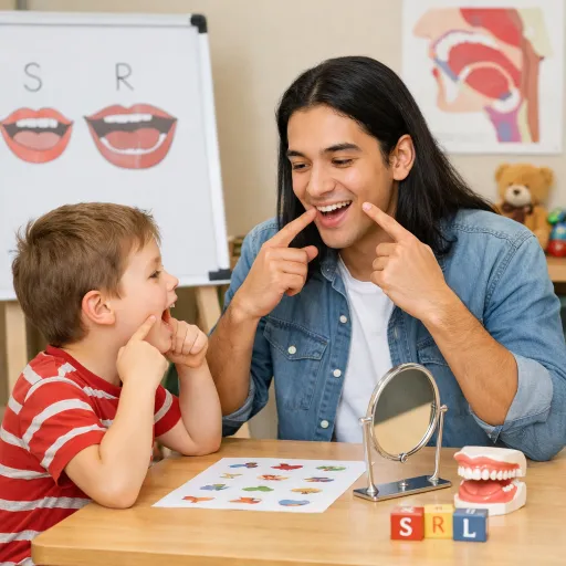 Man conducting speech therapy session